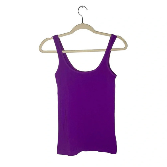 FREE PEOPLE Seamless Form Fitting Sleeveless Scoop Neck Cami Tank Purple Sz XS/S - Picture 2 of 9